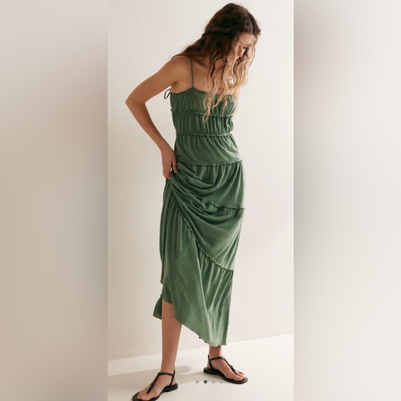Free People Dresses & Skirts - NWT Free People Brooke Maxi M Sage Green Dress New $98 retail
